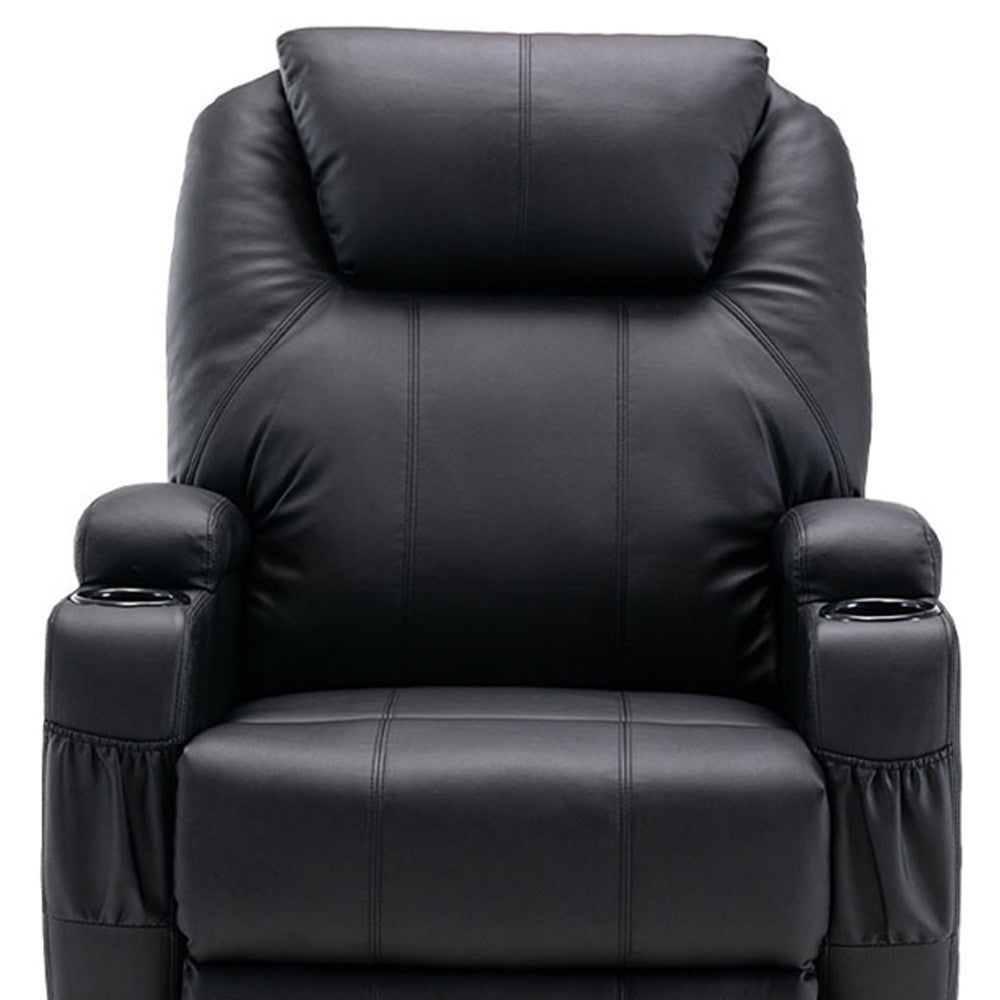 33" Black Power Heated Massage Lift Assist Recliner-3