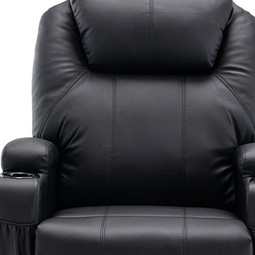 33" Black Power Heated Massage Lift Assist Recliner-2