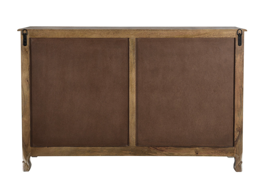 57" Gray Solid Wood Seven Drawer Dresser-4