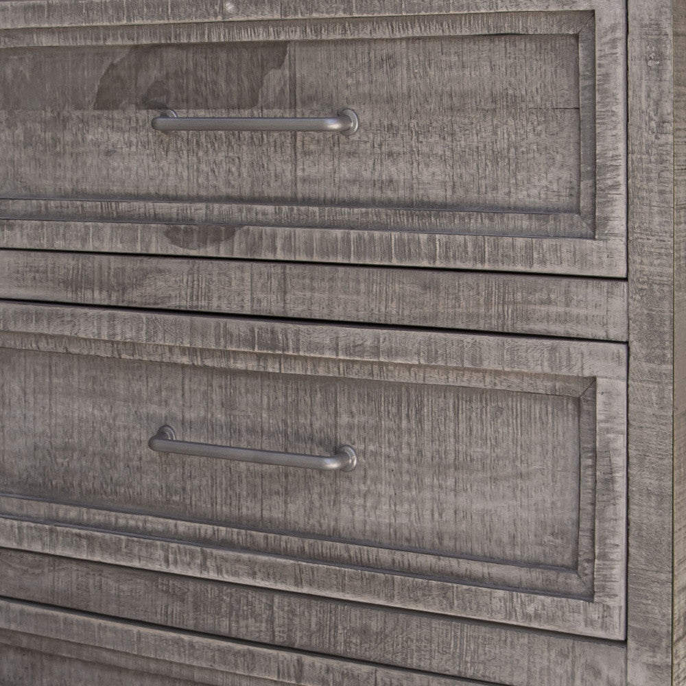 37" Gray Solid Wood Four Drawer Chest-2