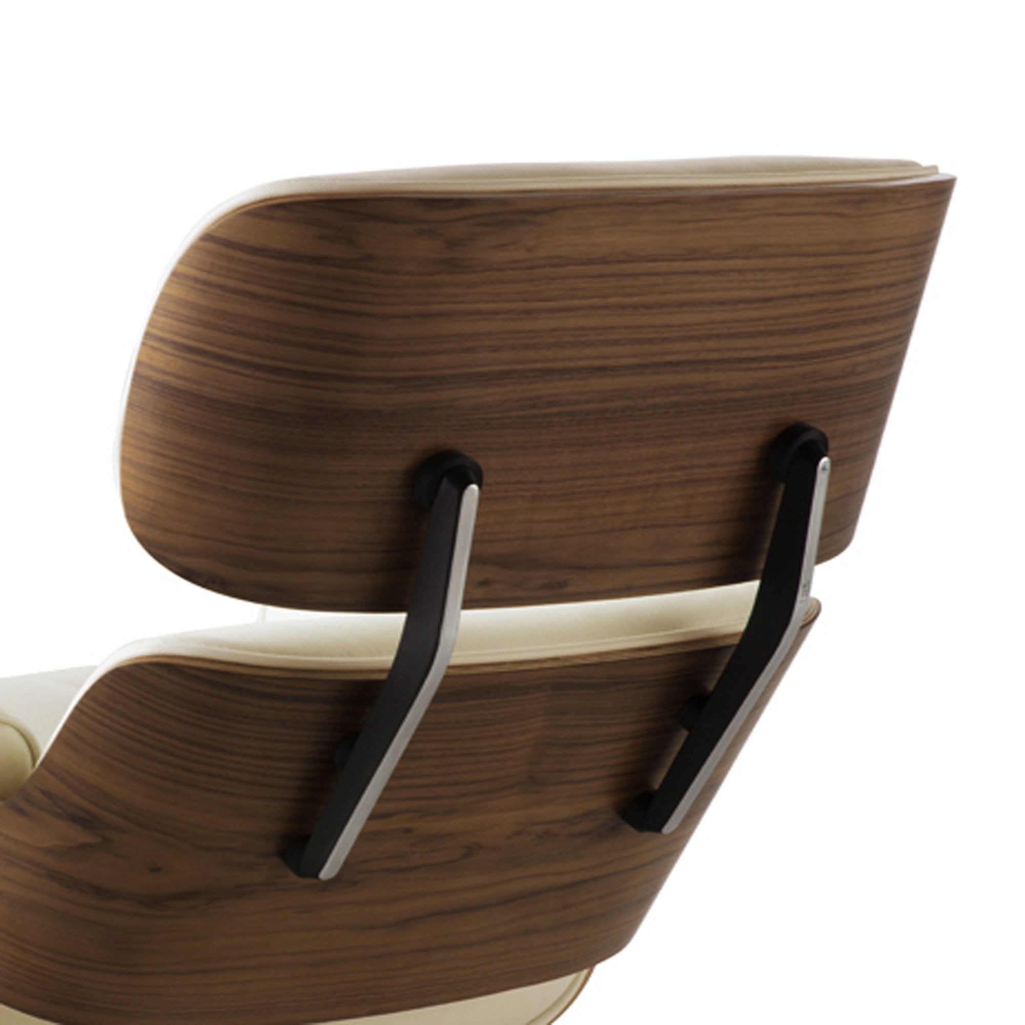 35" Beige and Dark Brown Genuine Leather Tufted Swivel Lounge Chair With Ottoman-8