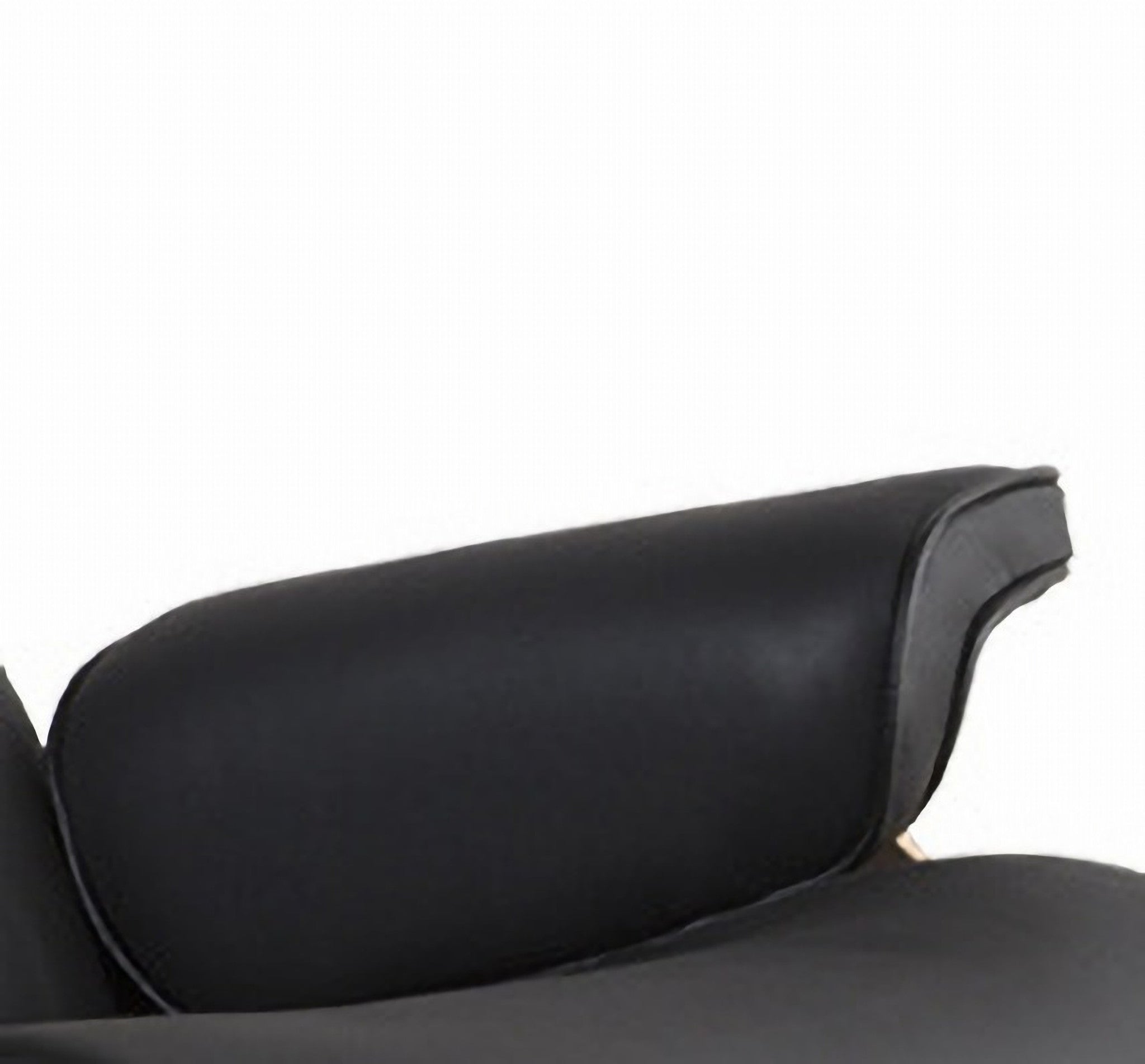 35" Black and Brown Genuine Leather Tufted Swivel Lounge Chair With Ottoman-8