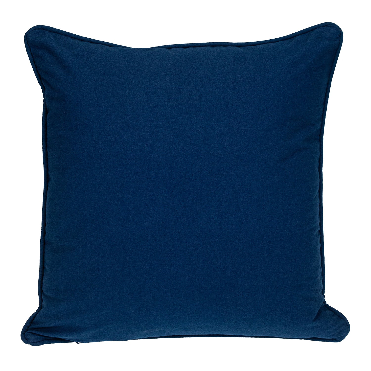 20" X 20" Blue Geometric Cotton Zippered Pillow-2