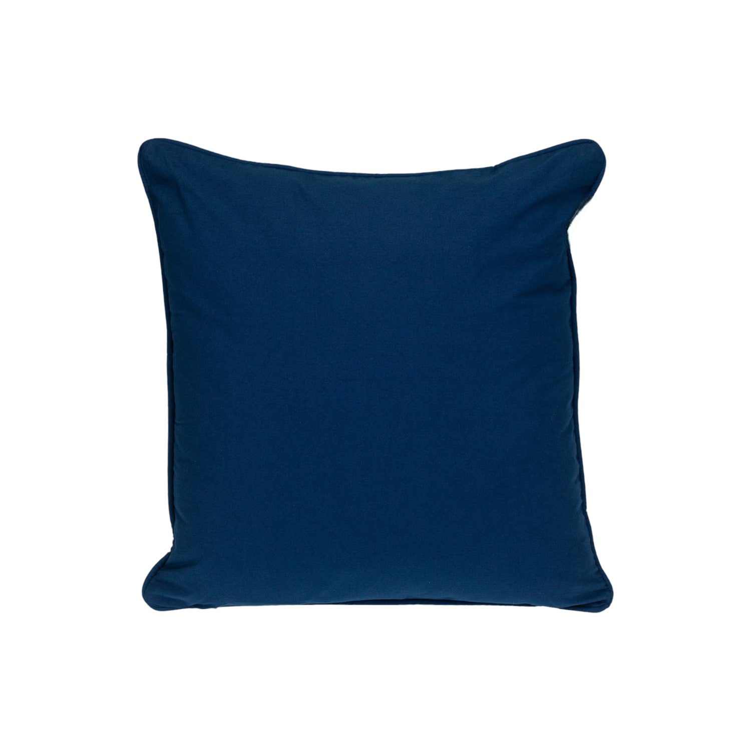 20" Blue and White Interlocking Cotton Throw Pillow-2