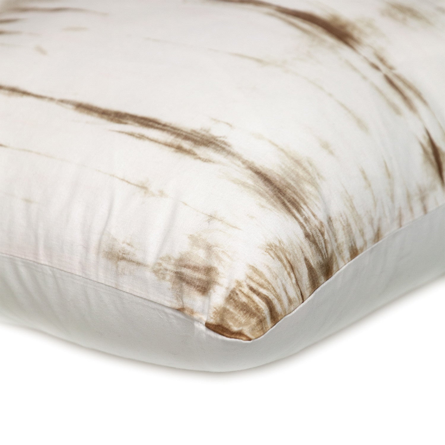 20" Brown and White Striped Cotton Throw Pillow-4