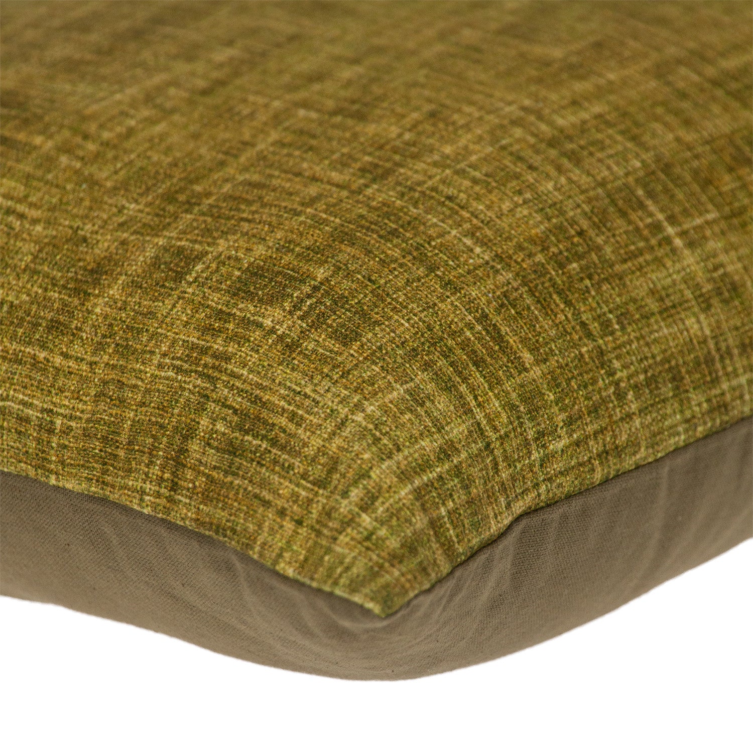 18" Green Weave Cotton Throw Pillow-4