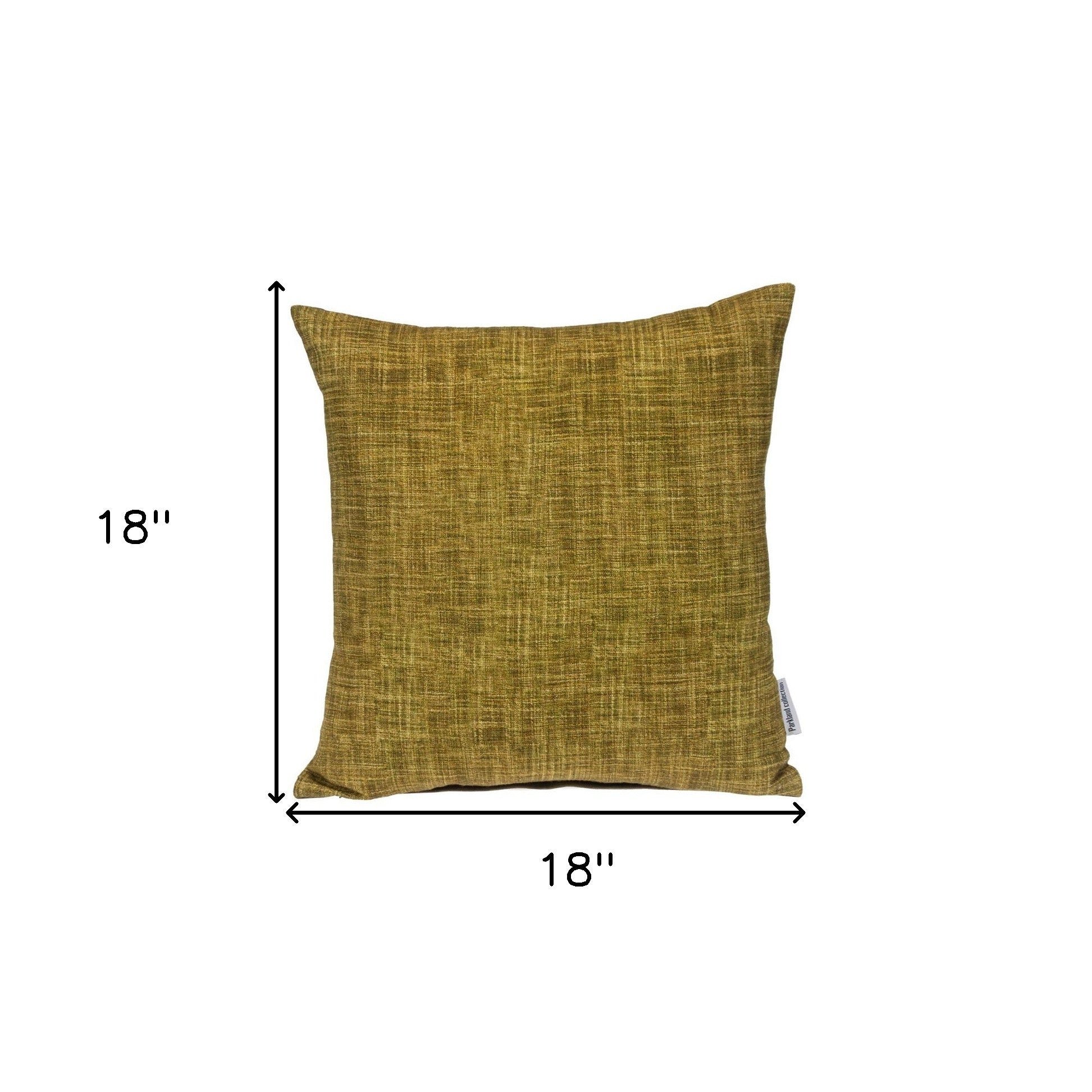 18" Green Weave Cotton Throw Pillow-6