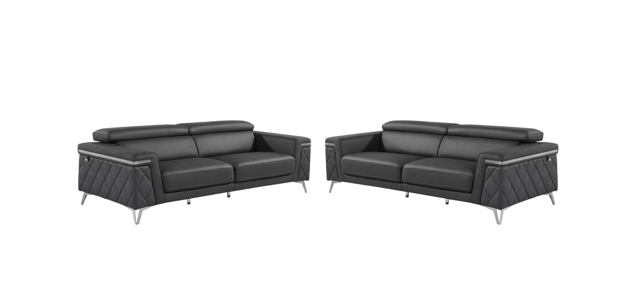 Two Piece Gray Four Person Seating Set-1