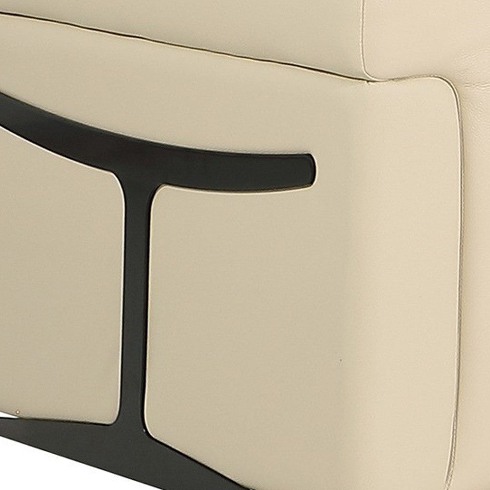 Beige Italian Leather Modular L Shaped Five Piece Corner Sectional-6