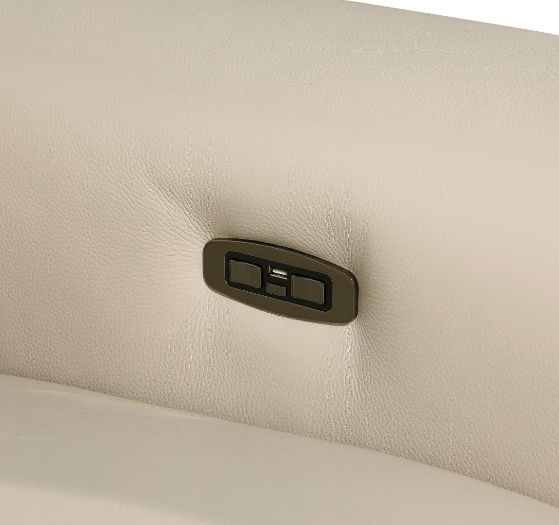 Beige Italian Leather Modular L Shaped Five Piece Corner Sectional-8