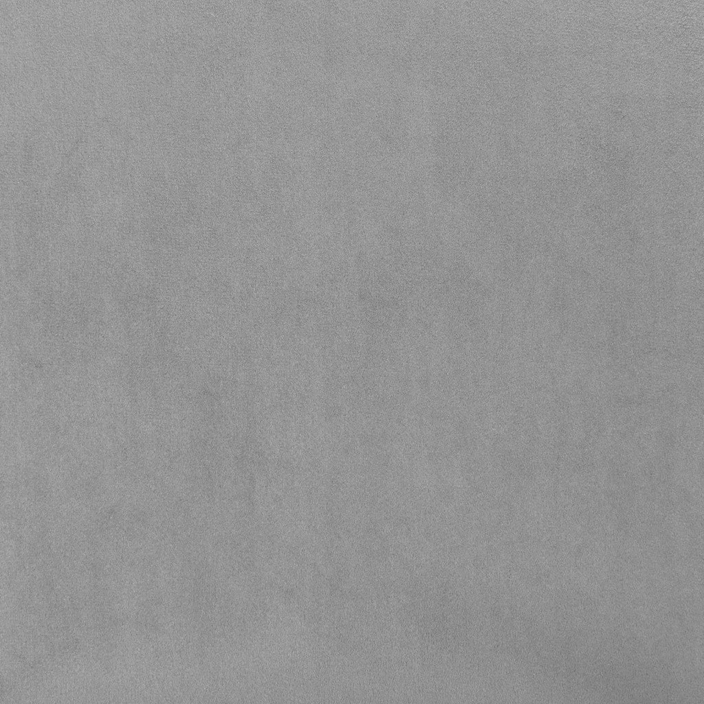 26" Gray and Black Velvet and Steel Low Back Counter Height Bar Chair-8