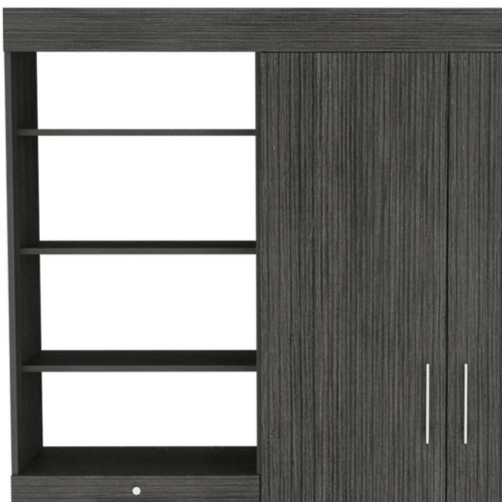 59" Gray Three Drawer Combo Dresser-3