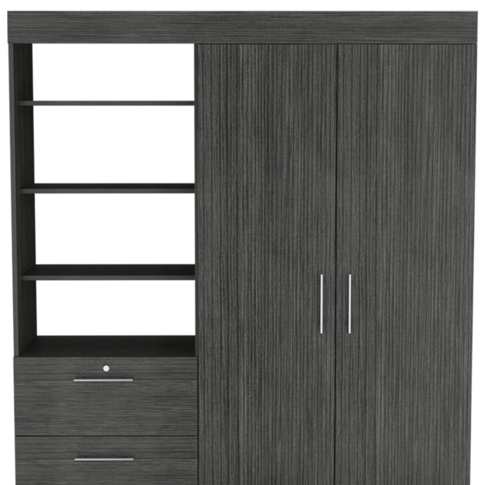 59" Gray Three Drawer Combo Dresser-4