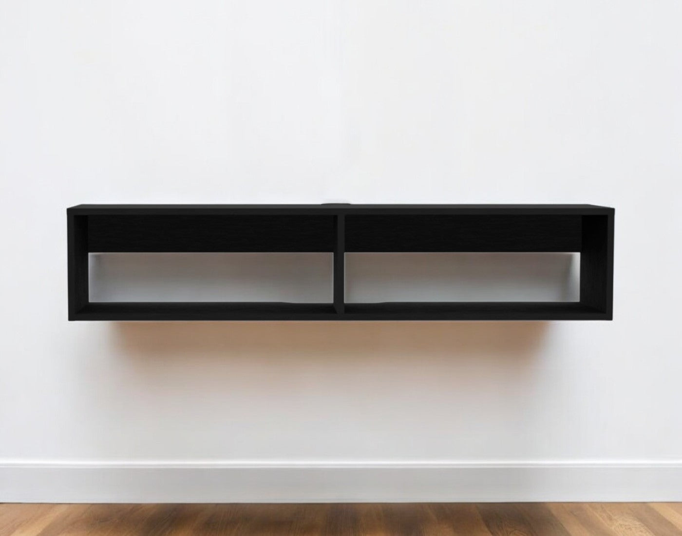 48" Black Floating Mount Entertainment Center-0