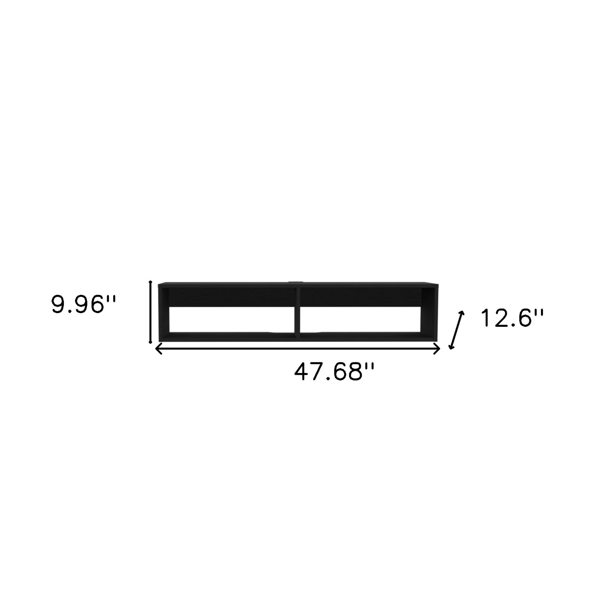 48" Black Floating Mount Entertainment Center-7