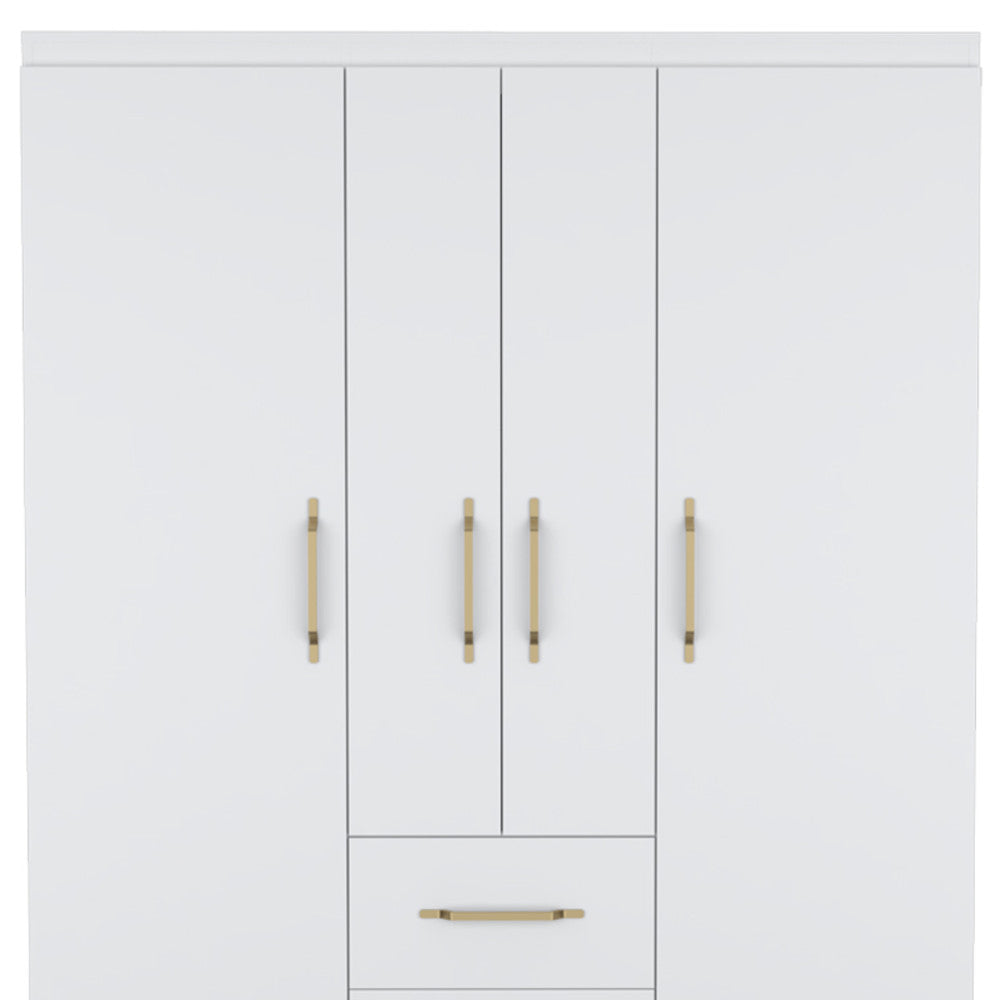 59" White Two Drawer Combo Dresser-4