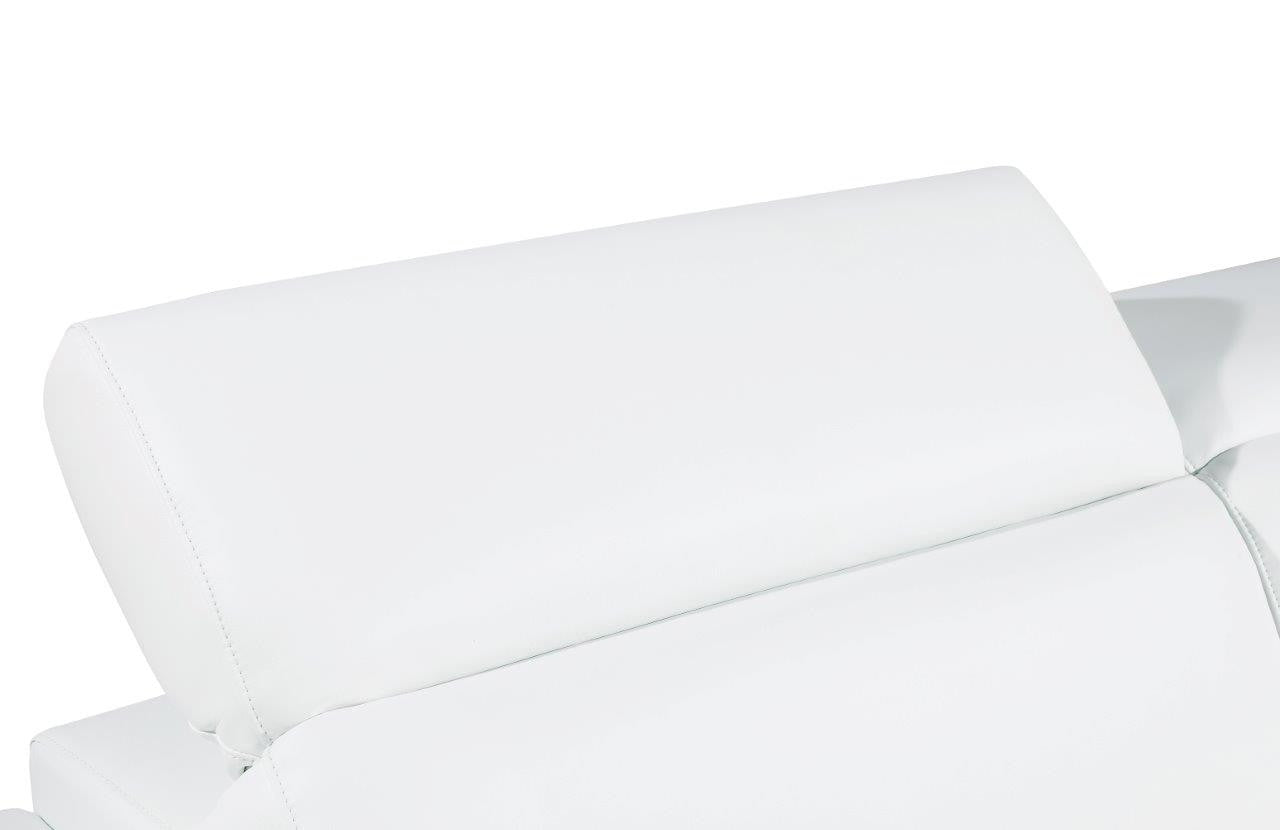 47" White And Silver Genuine Leather Club Chair-8