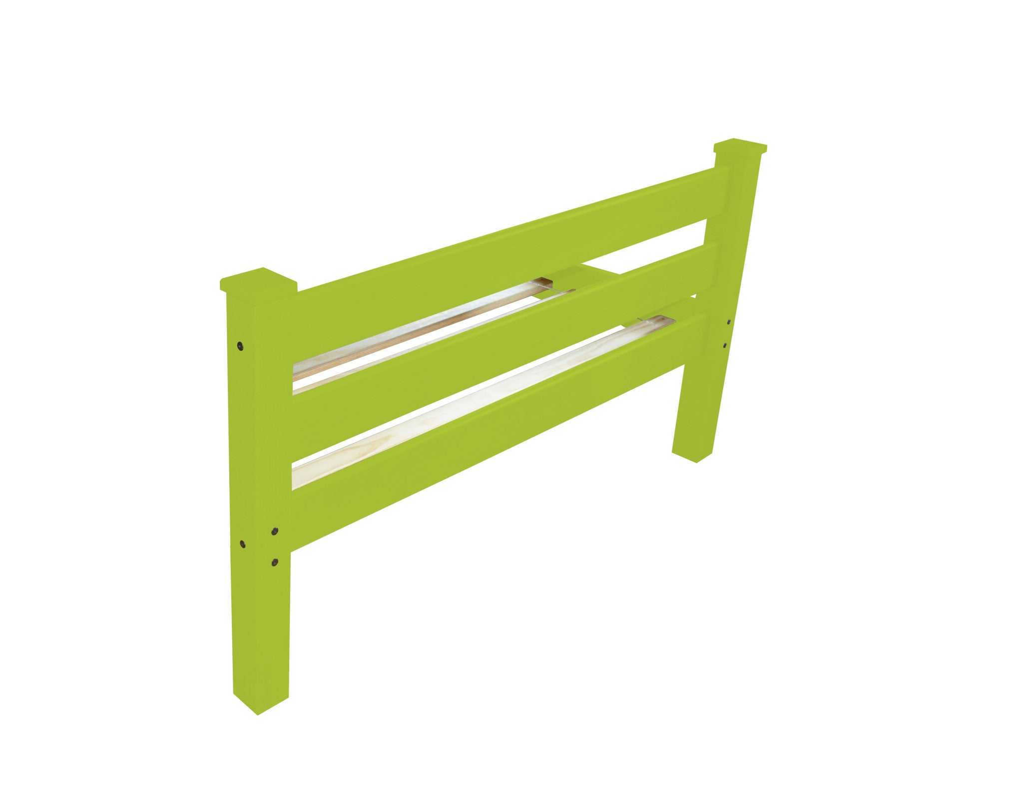 Lime Green Solid Wood Queen Bed Frame-3