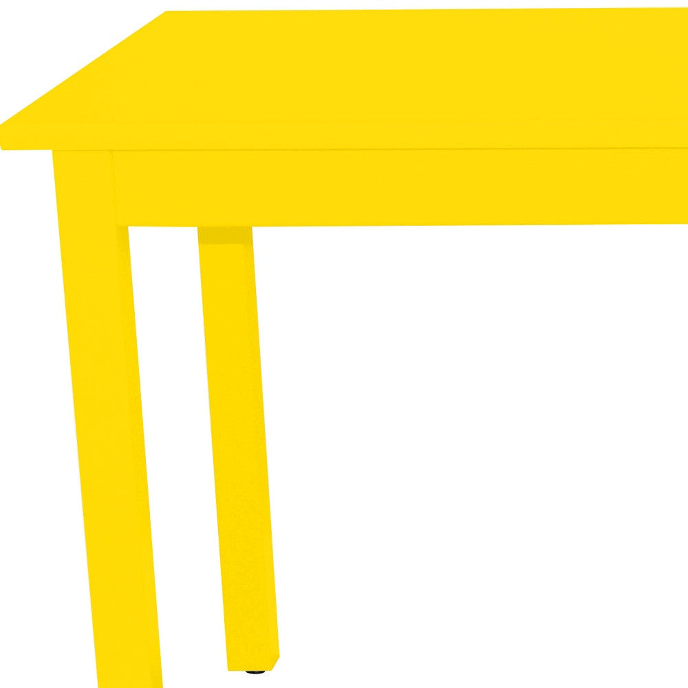 48" Yellow Solid Wood Dining Table-2
