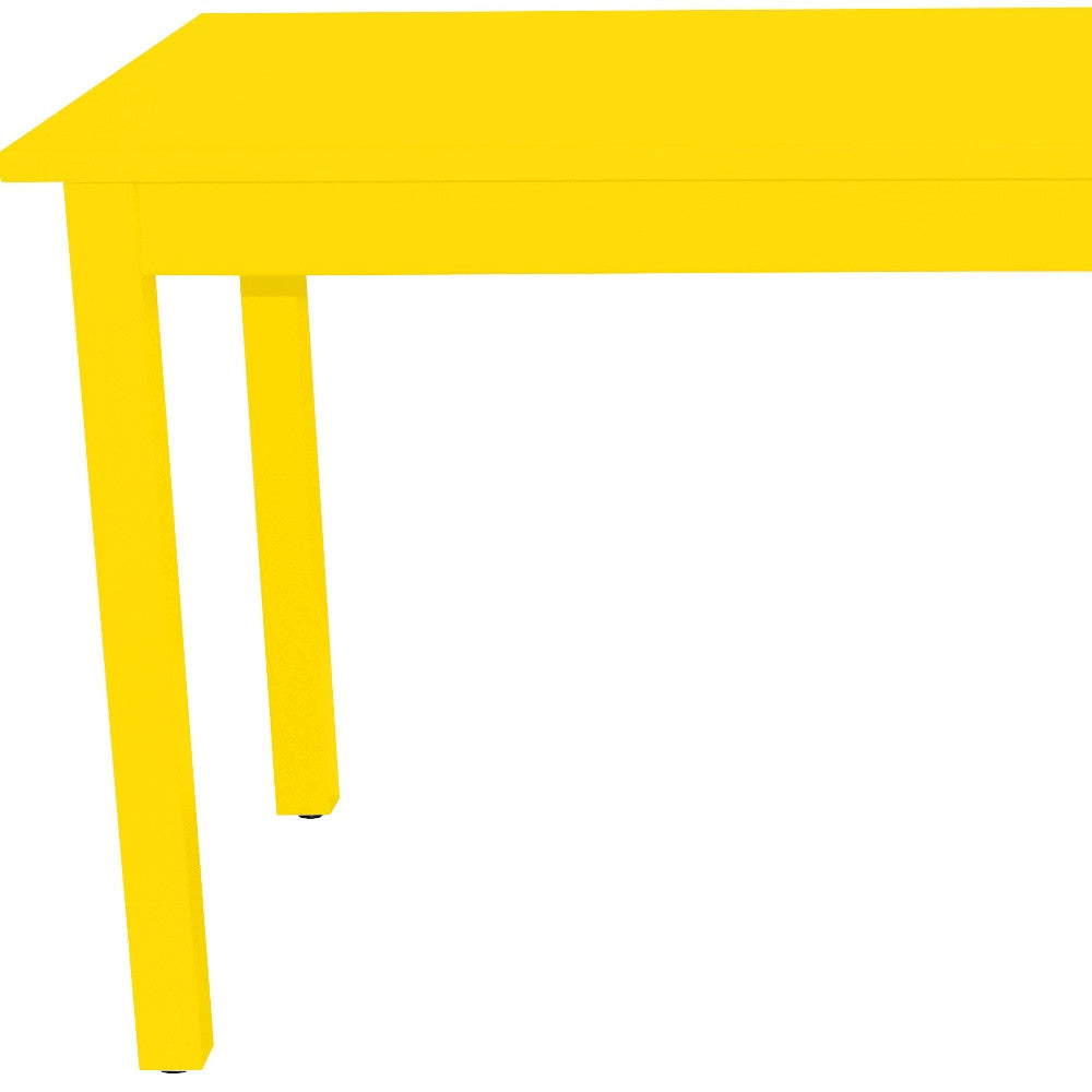 48" Yellow Solid Wood Dining Table-3