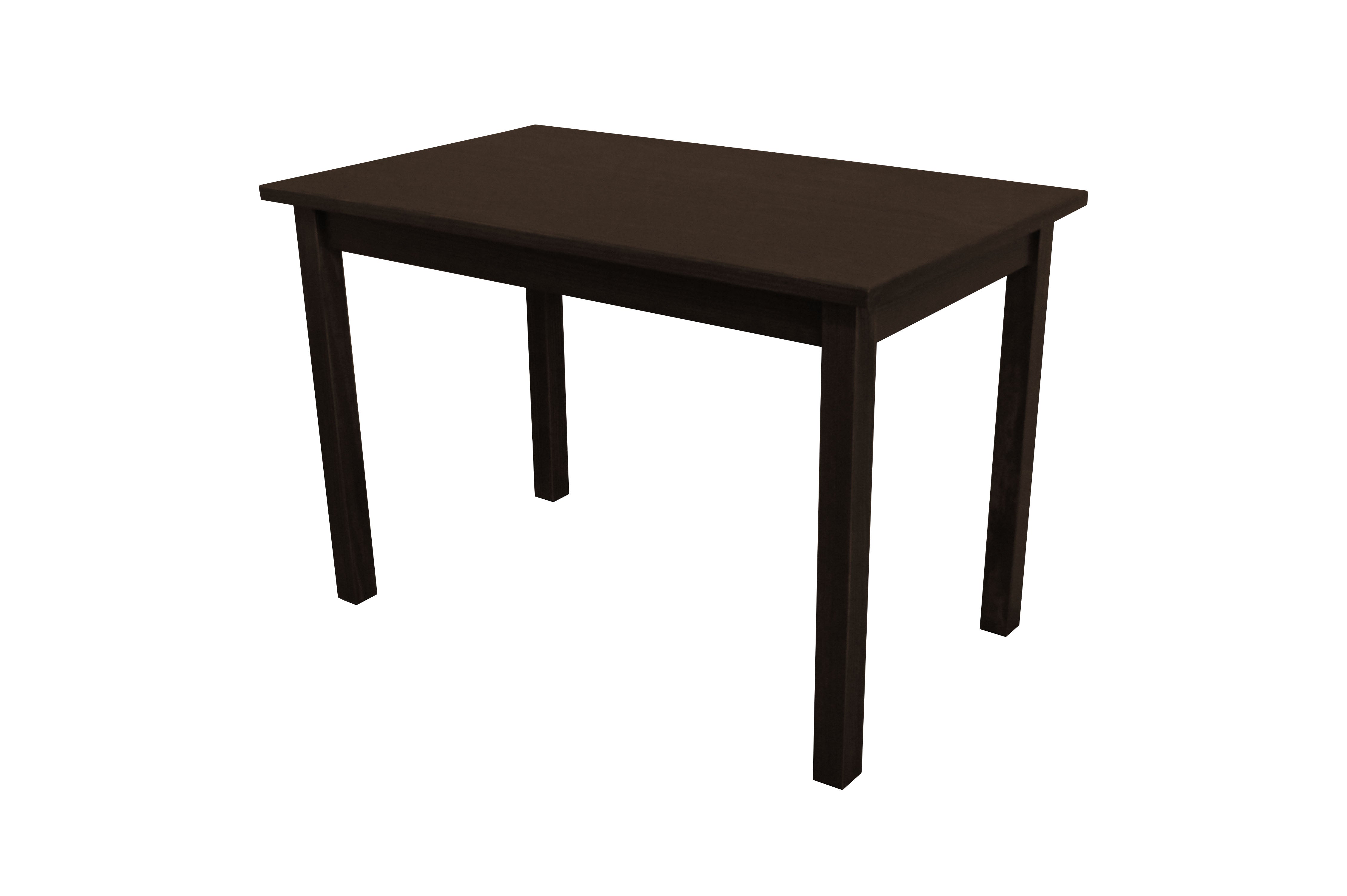48" Dark Brown Solid Wood Dining Table-1