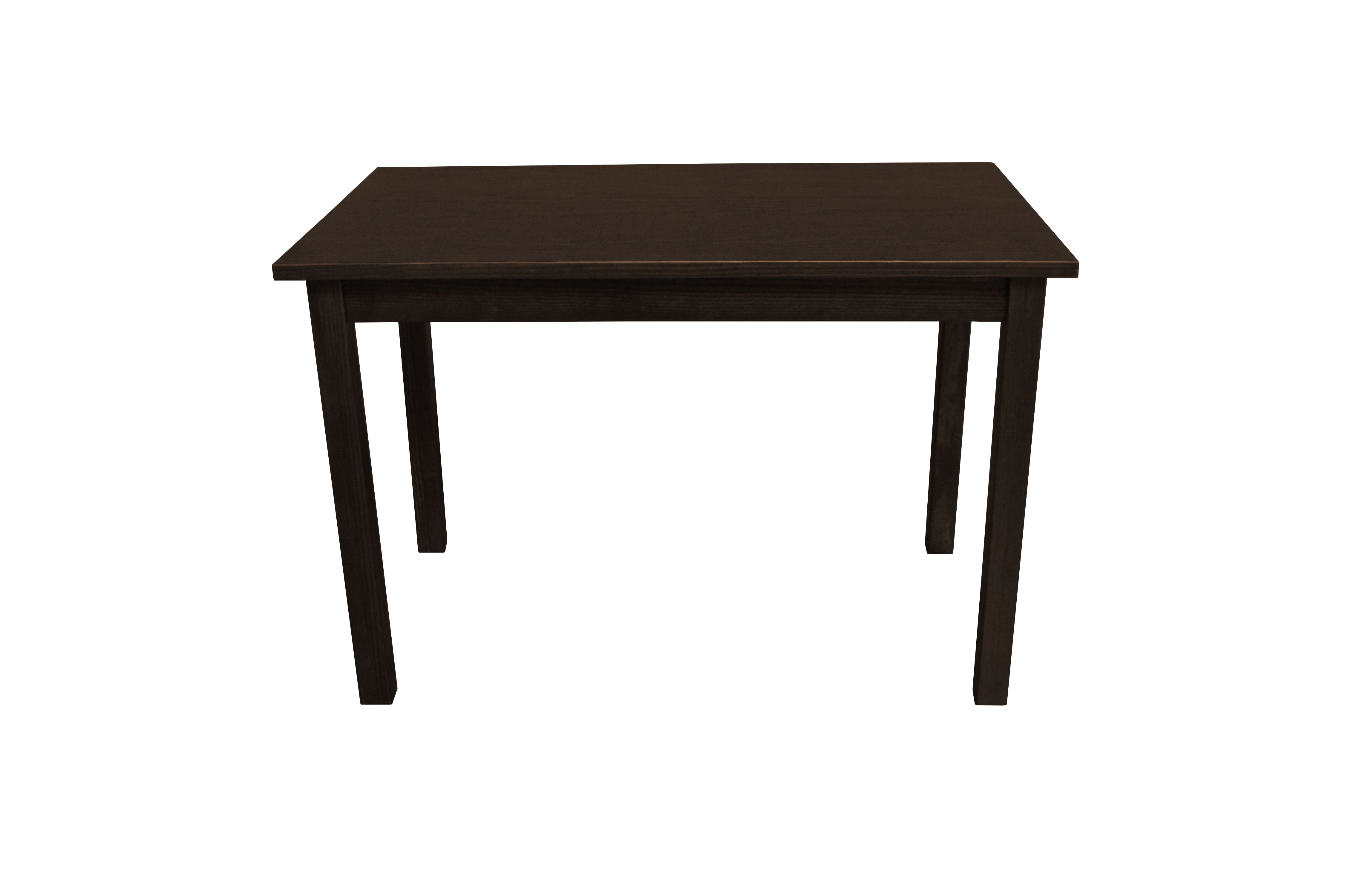 48" Dark Brown Solid Wood Dining Table-2