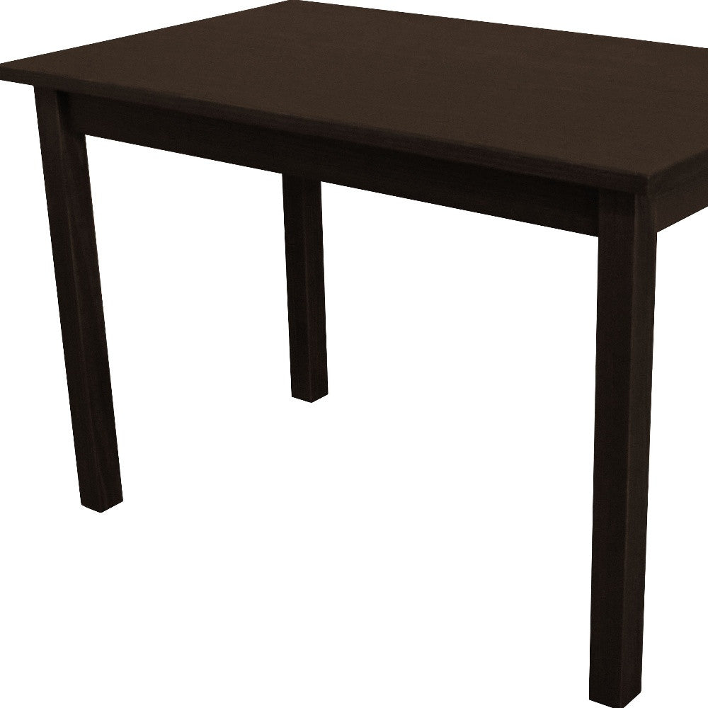 48" Dark Brown Solid Wood Dining Table-4