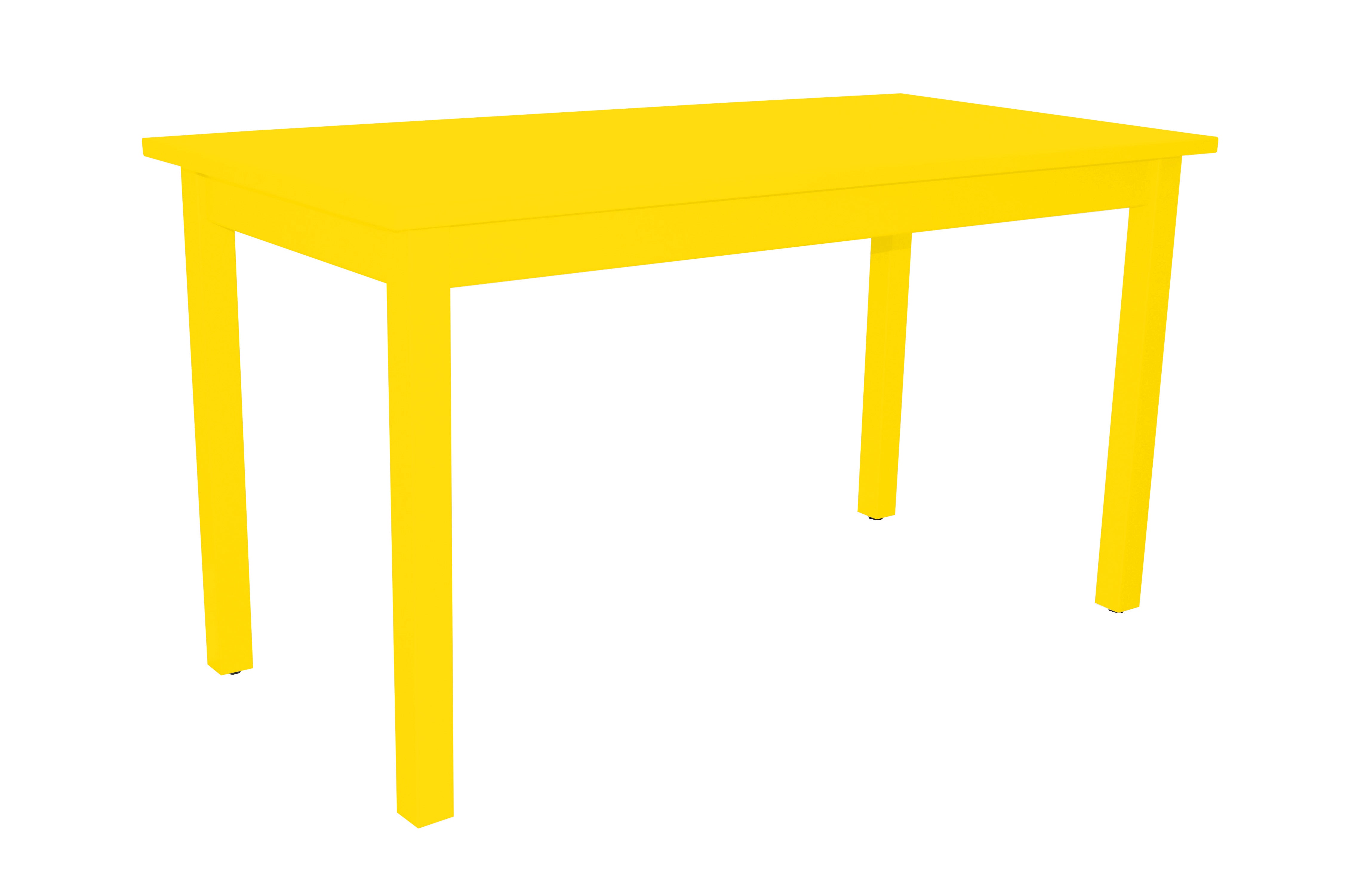 60" Yellow Solid Wood Dining Table-2