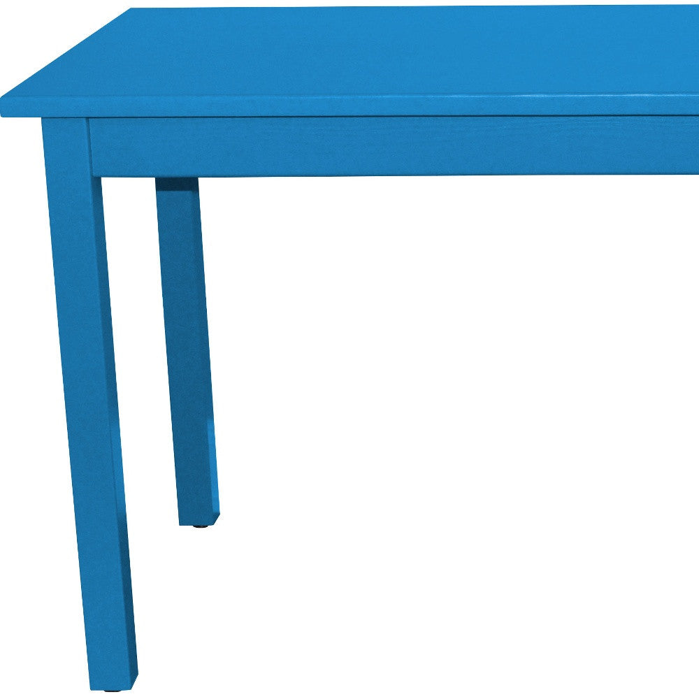 60" Caribbean Blue Solid Wood Dining Table-4