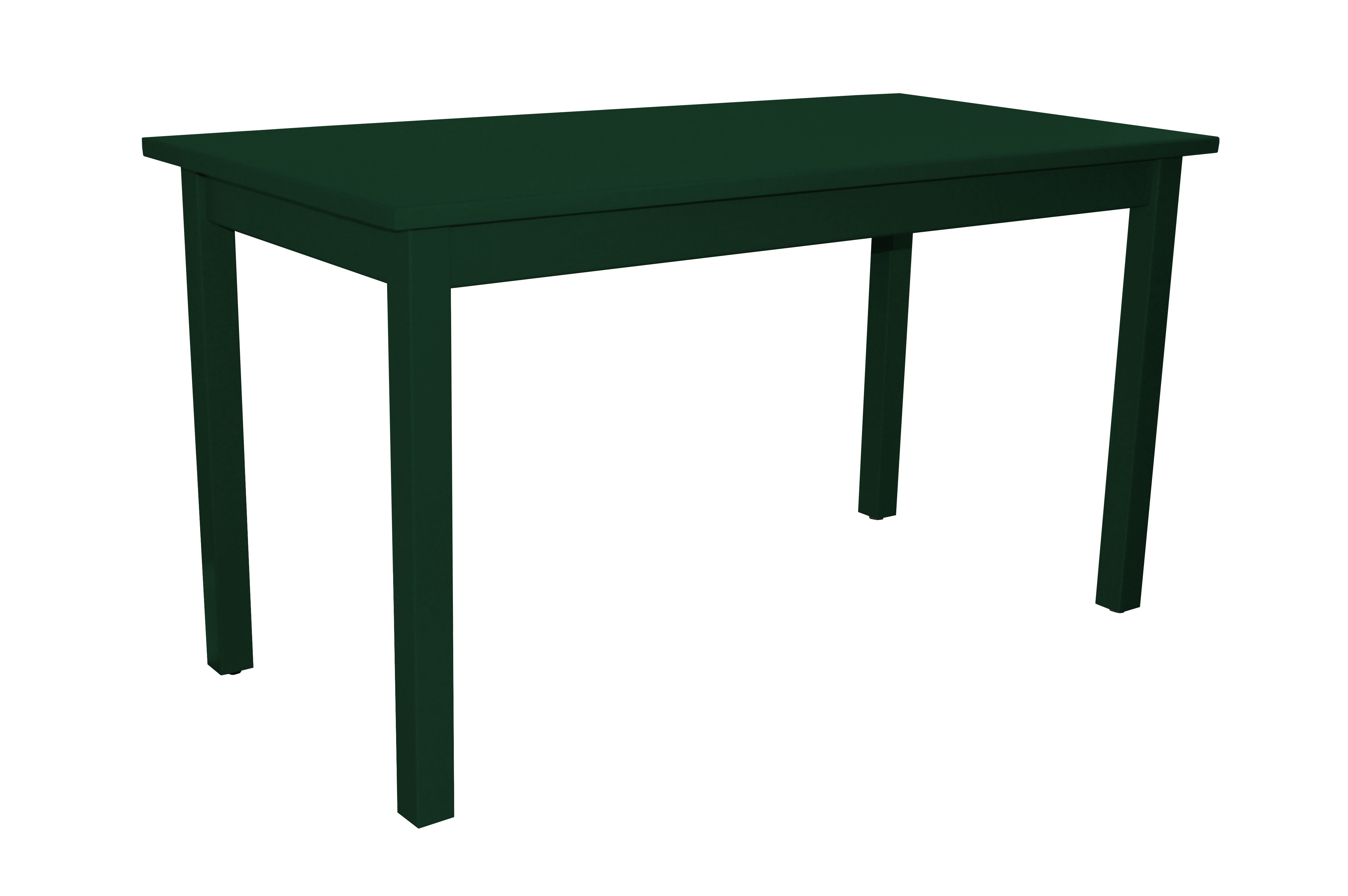 60" Dark Green Solid Wood Dining Table-2