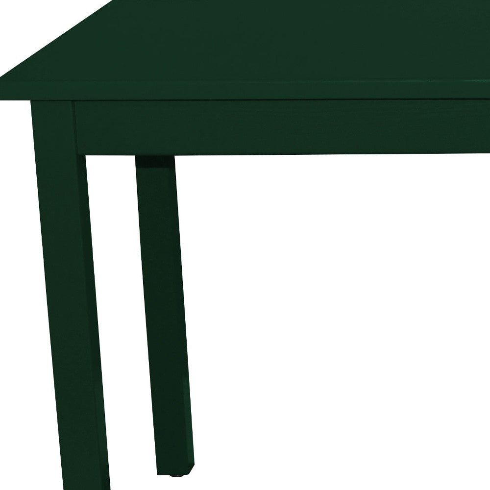 60" Dark Green Solid Wood Dining Table-3