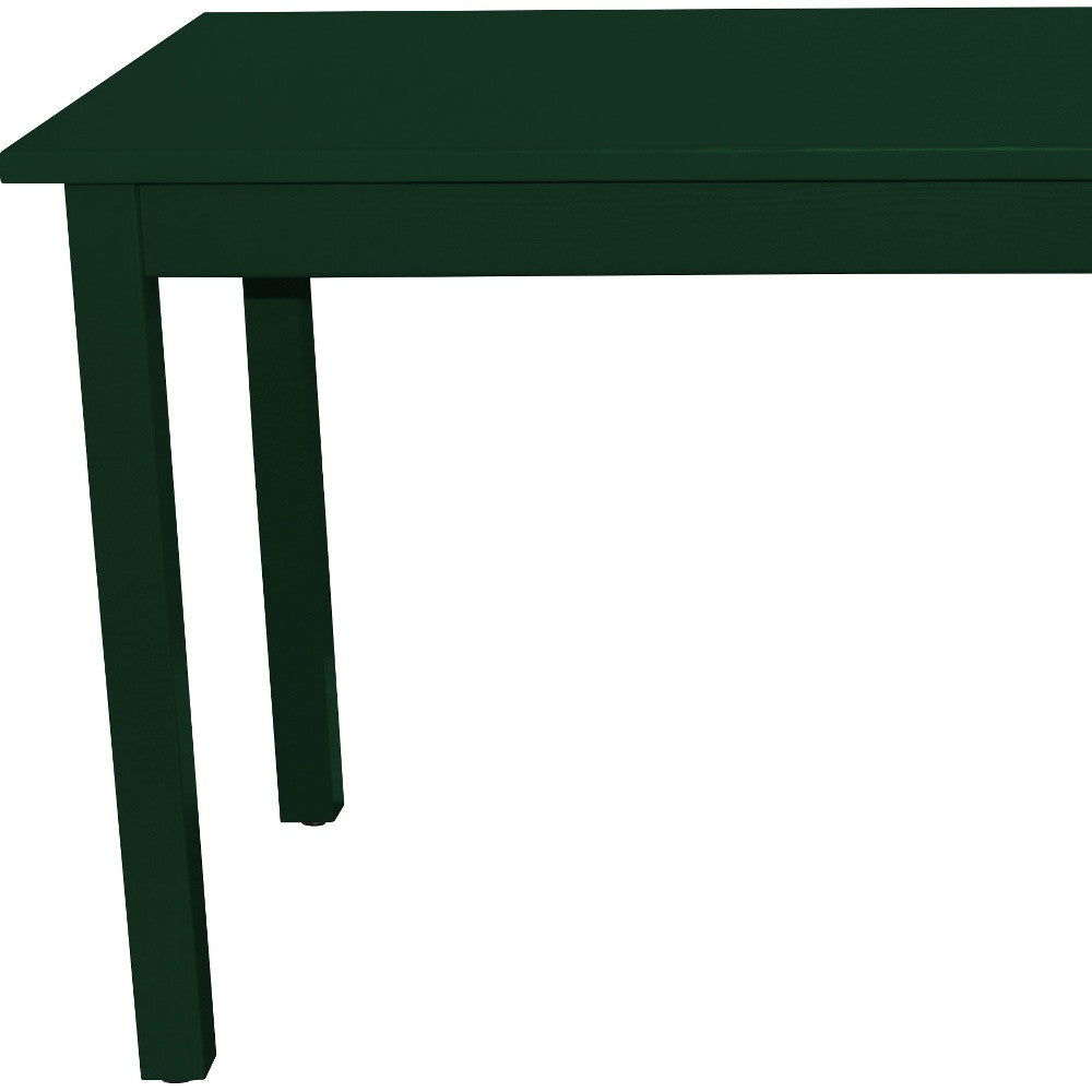 60" Dark Green Solid Wood Dining Table-4