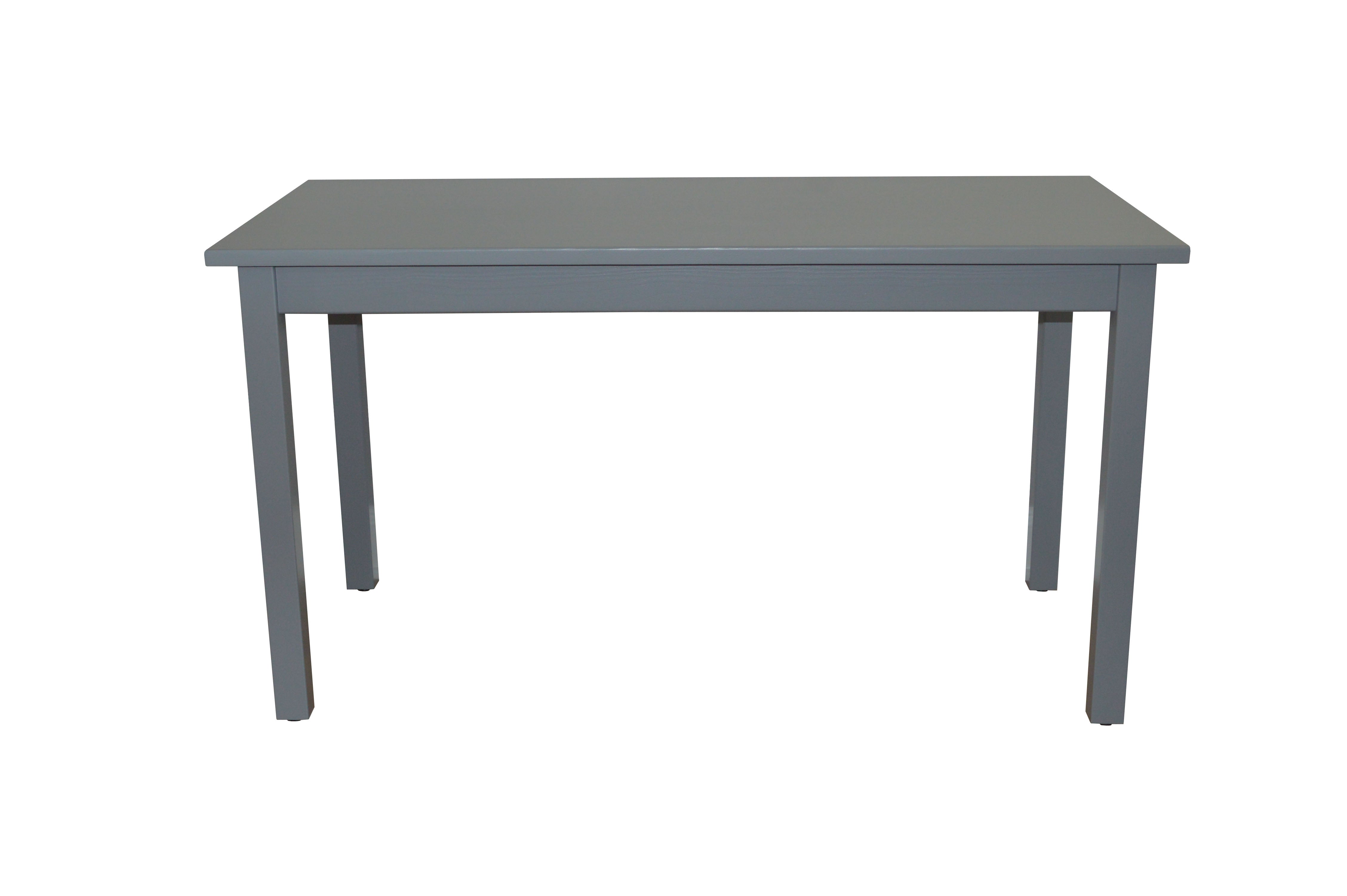 60" Gray Solid Wood Dining Table-1