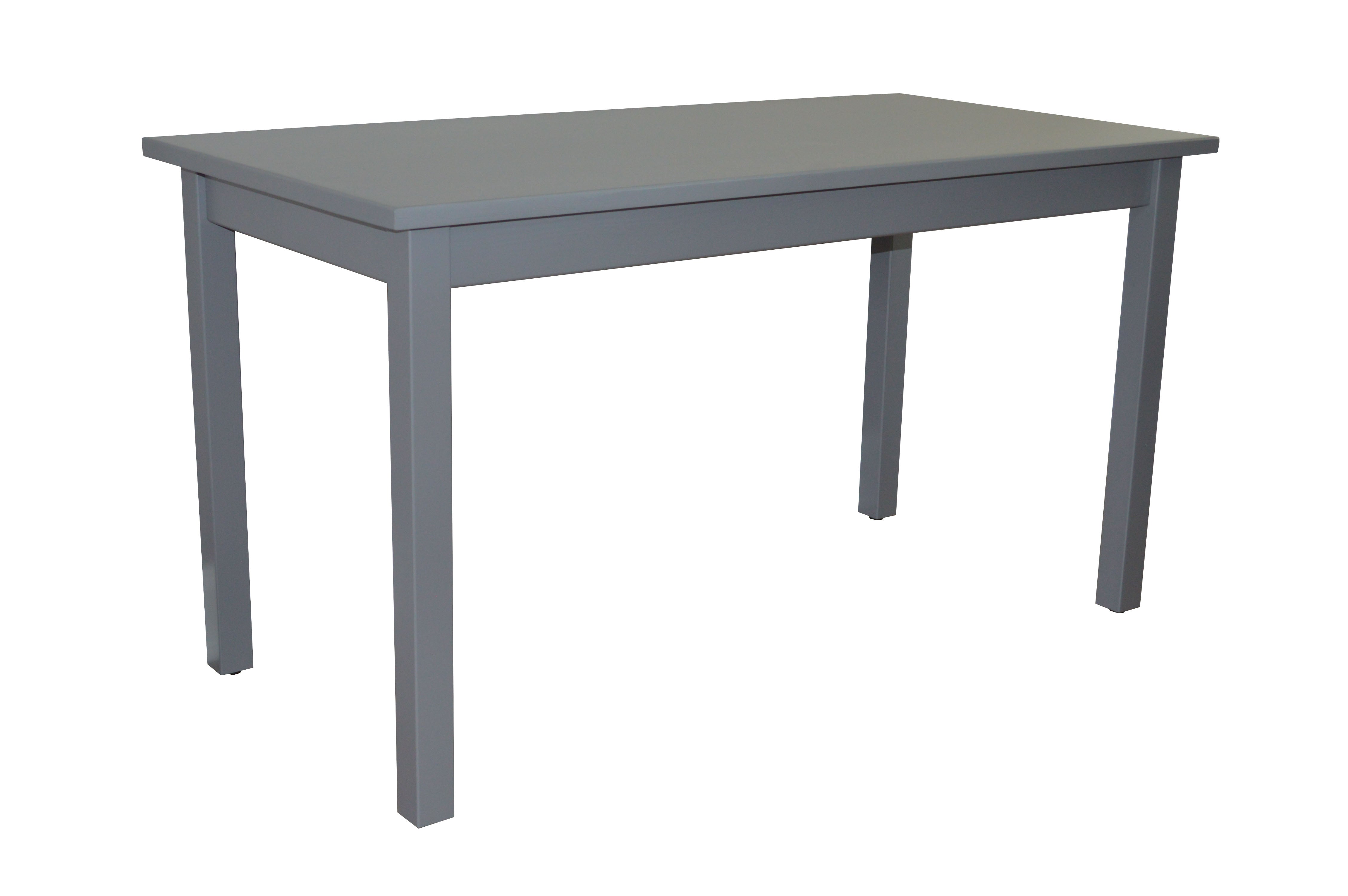 60" Gray Solid Wood Dining Table-2