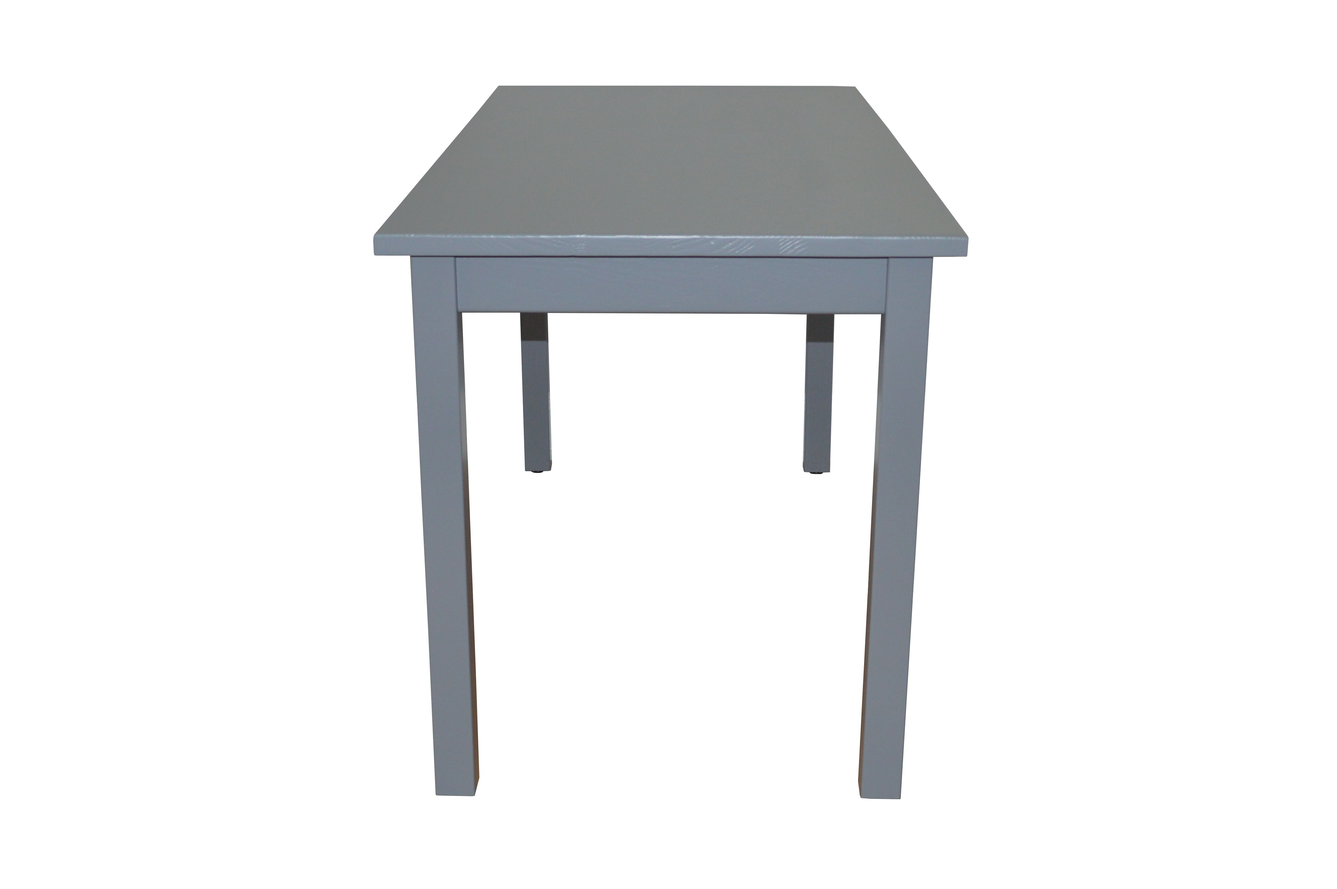 60" Gray Solid Wood Dining Table-3