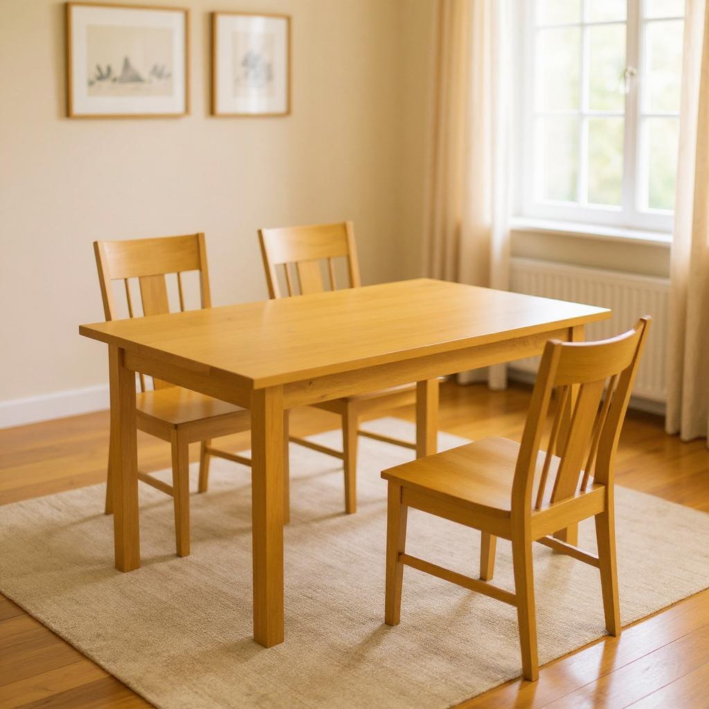 60" Goldenrod Solid Wood Dining Table-0