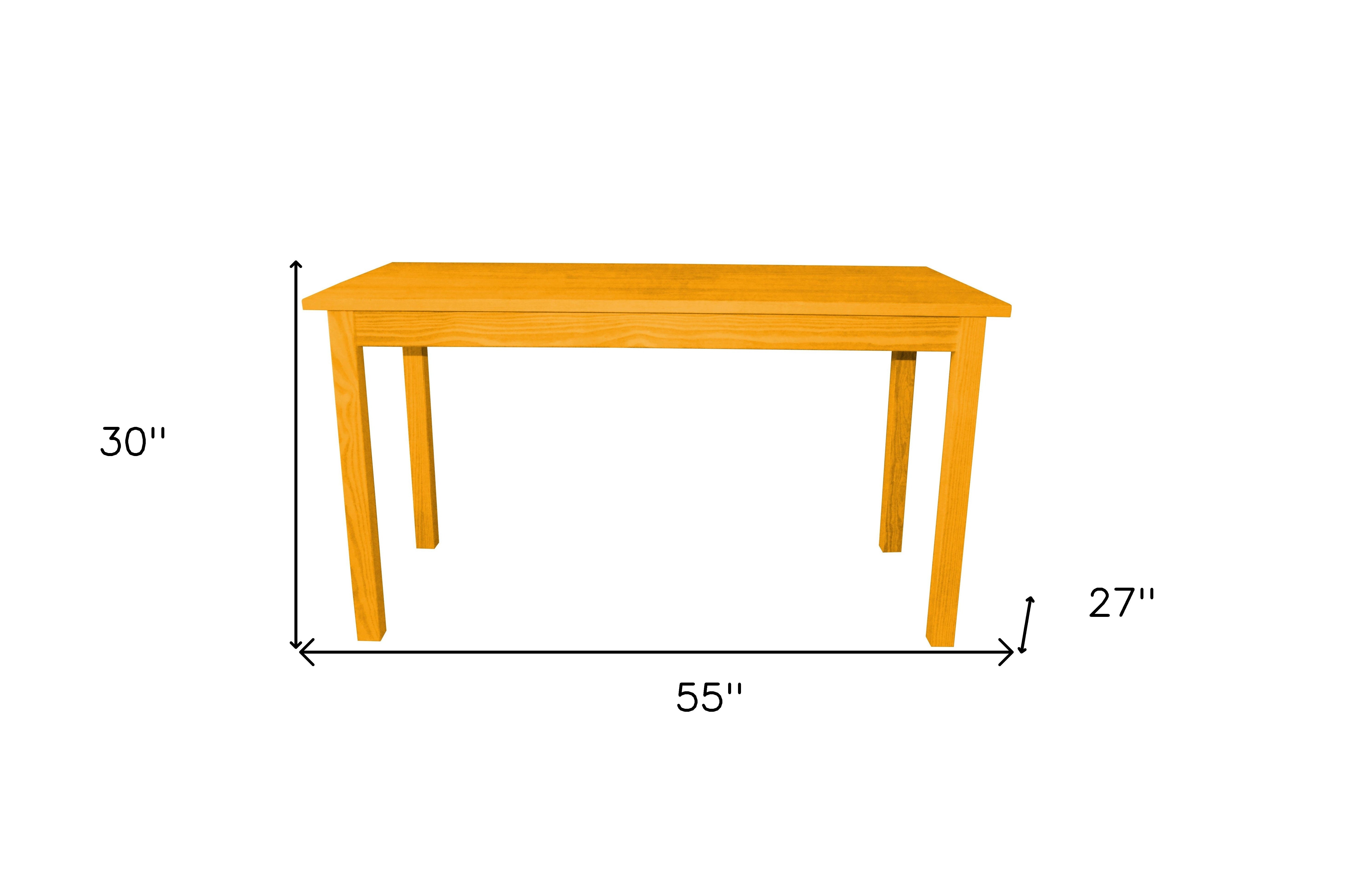 60" Goldenrod Solid Wood Dining Table-7
