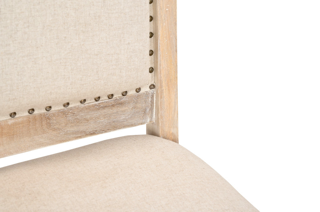 20" Beige And White Side Chair-3