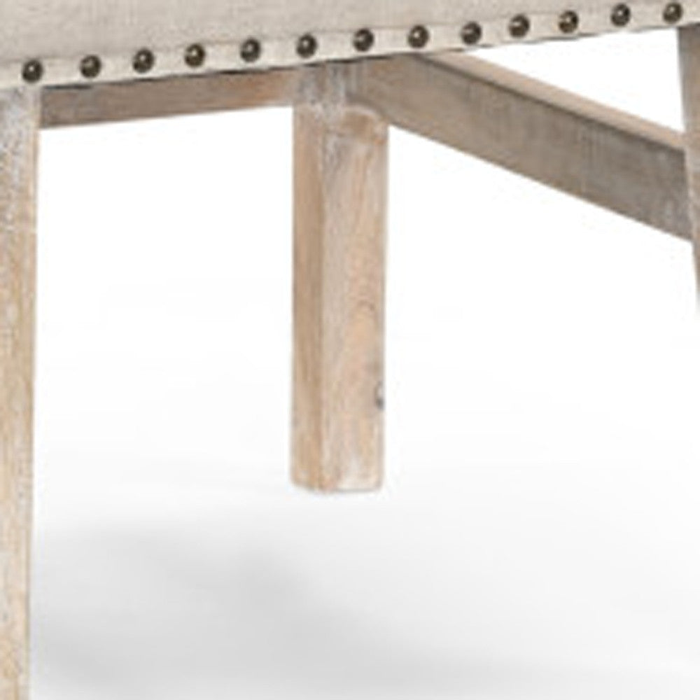 20" Beige And White Side Chair-4