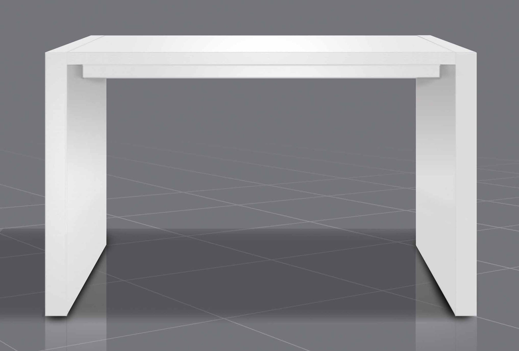 60" White Wood Rectangular Bar Table-6