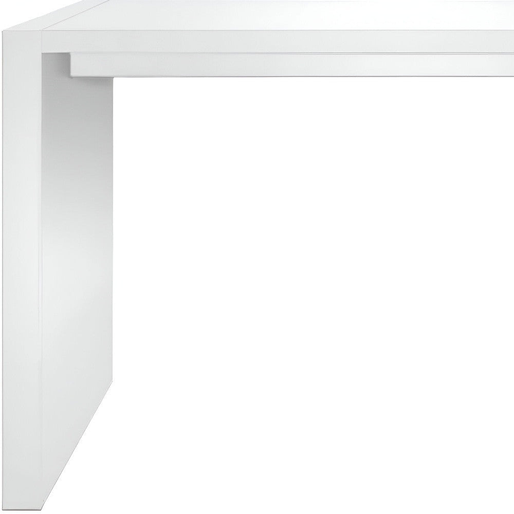 60" White Wood Rectangular Bar Table-5