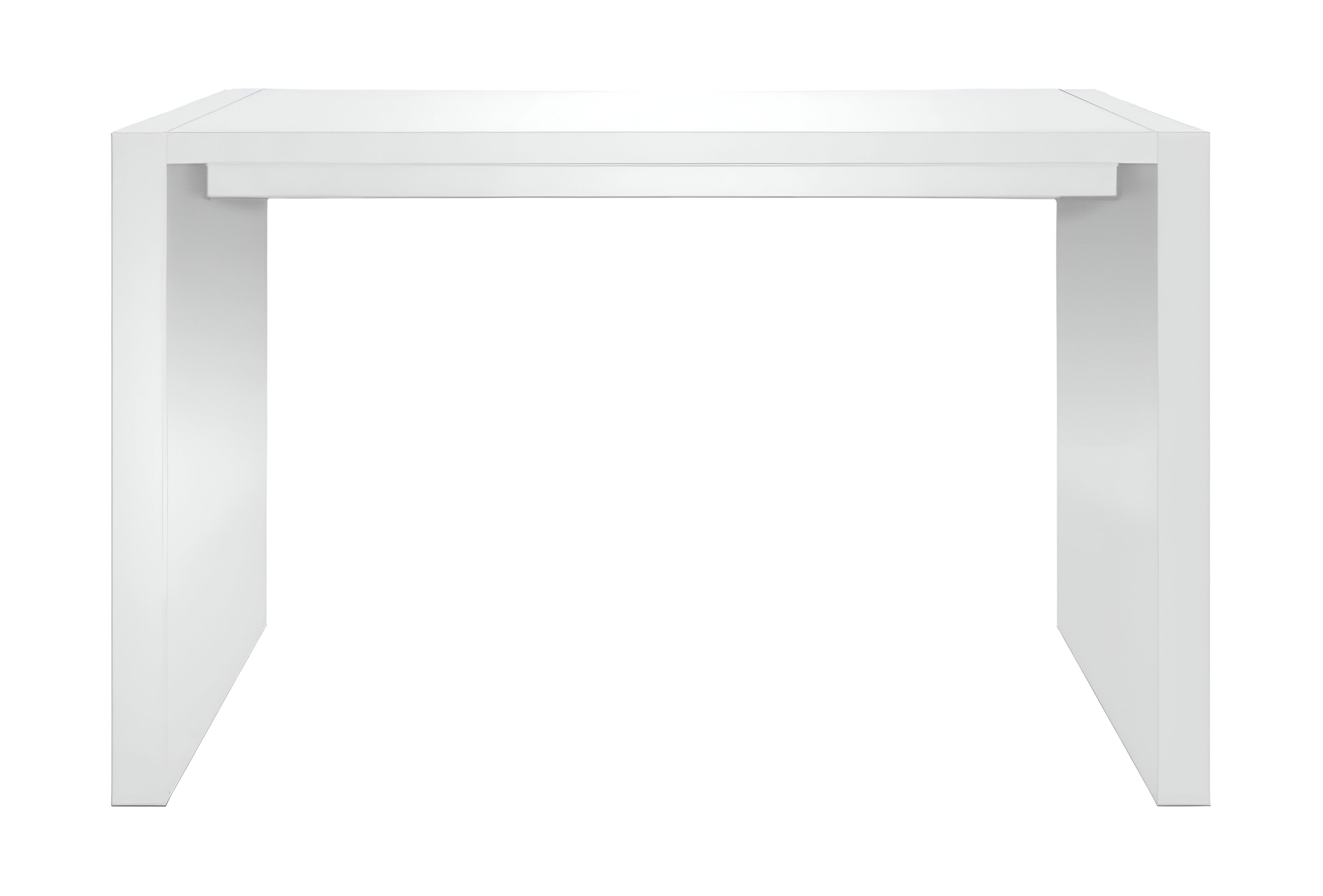 60" White Wood Rectangular Bar Table-0