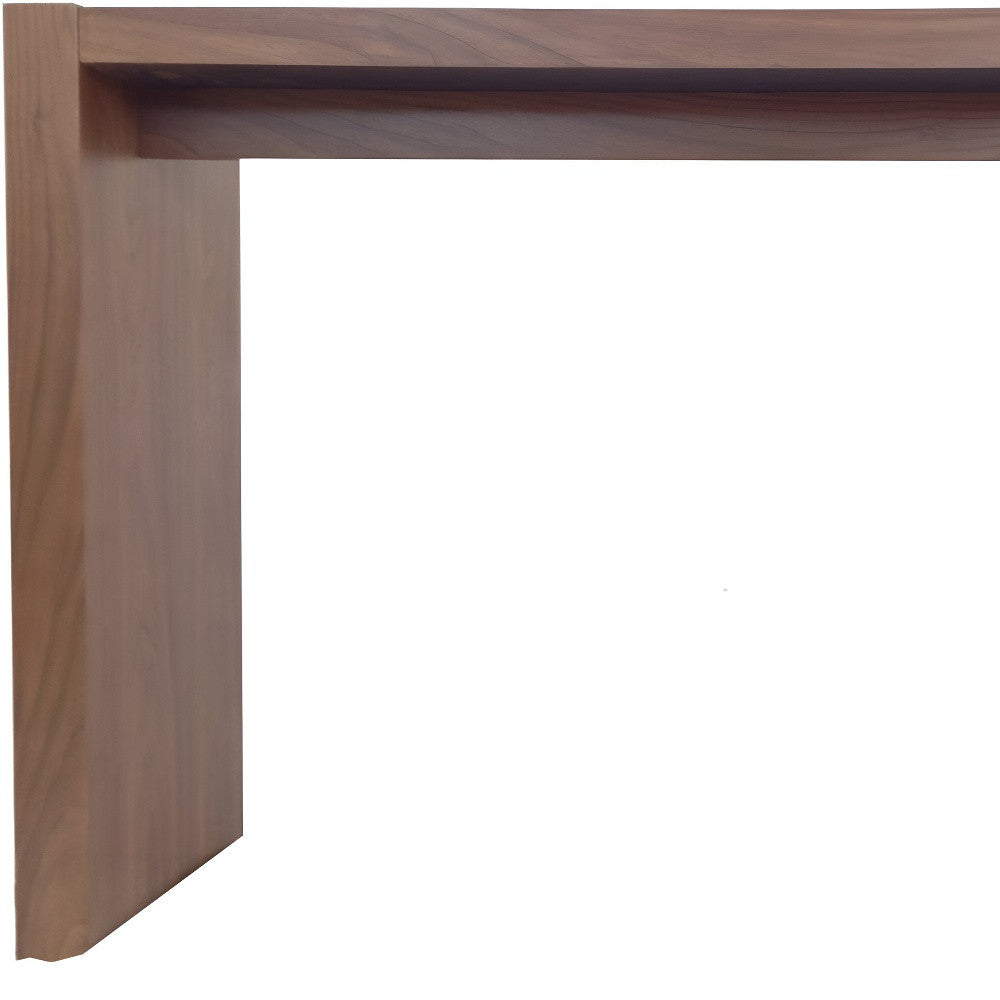 60" Brown Wood Rectangular Bar Table-3