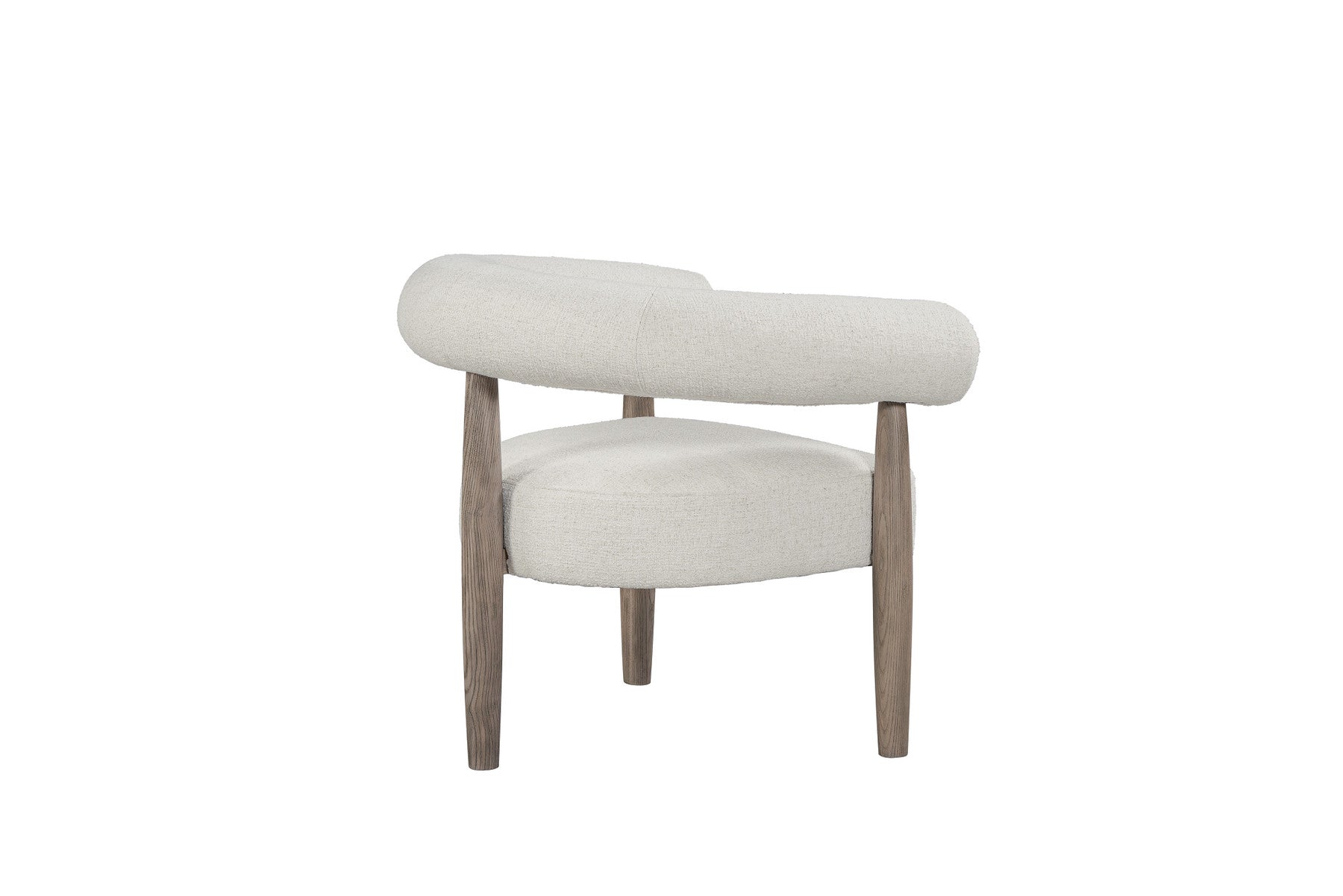 29" Off White and Ash Gray Fabric And Wood Arm Chair-2