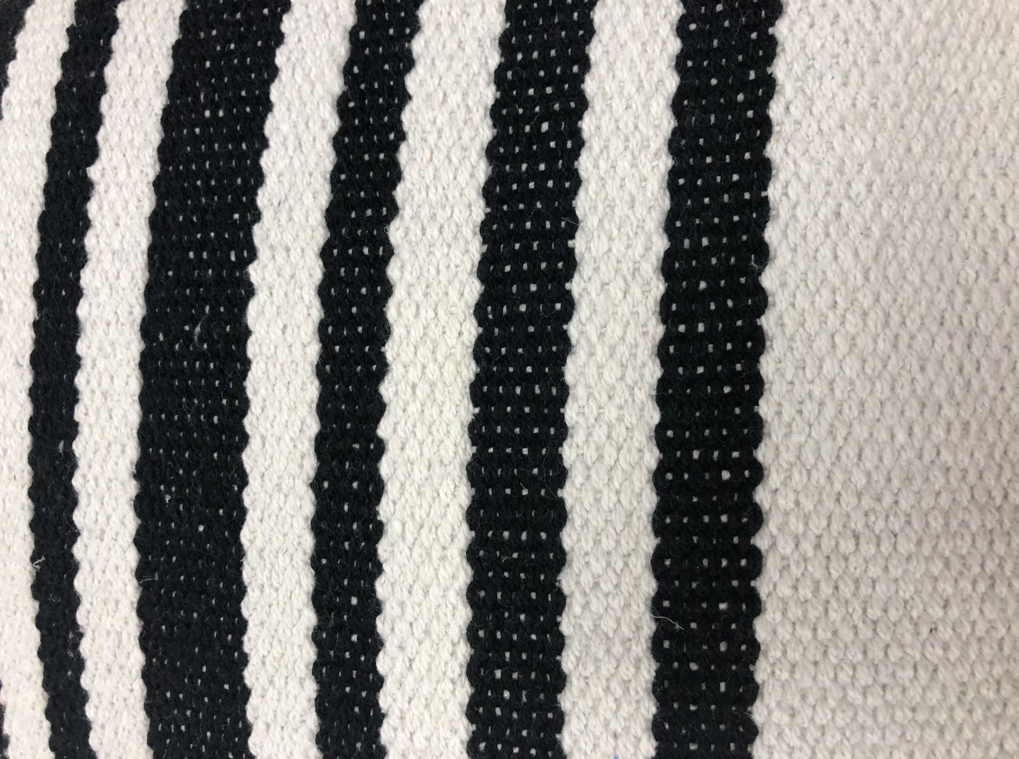Set of Two Black and White Striped Cotton Throw Pillows-6