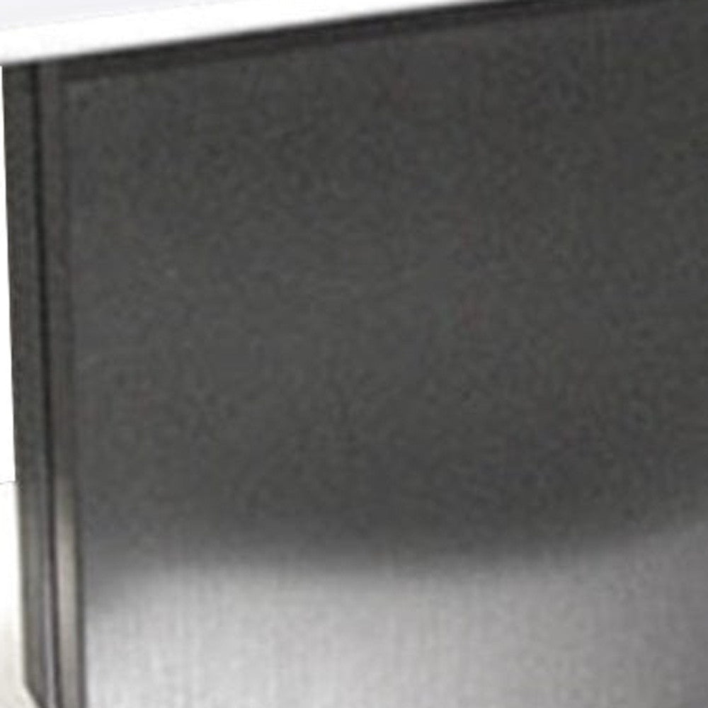 22" White And Silver Marble And Metal Square Pedestal End Table-2