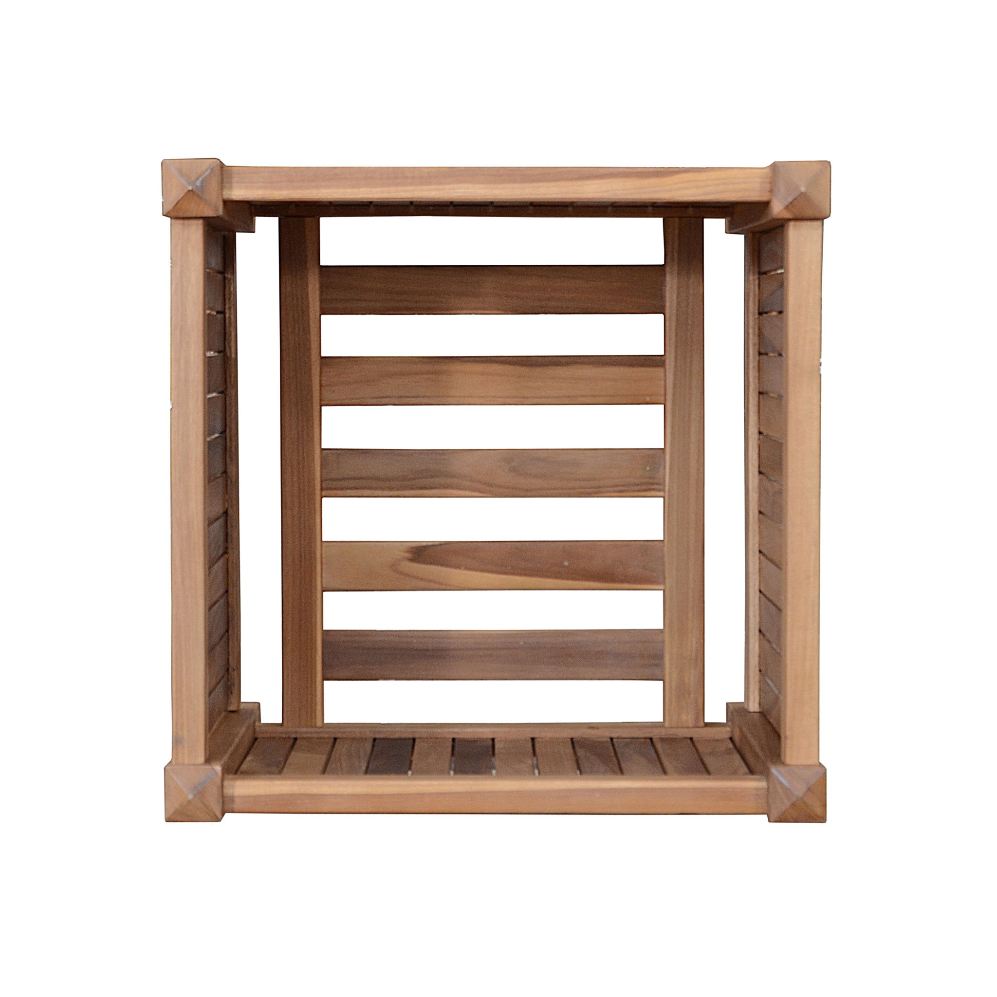 22" Natural Solid Wood Indoor Outdoor Square Planter Box-2