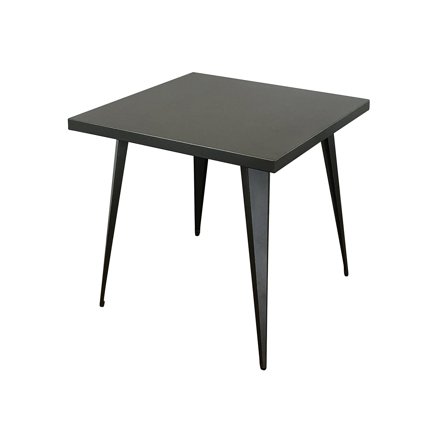 32" Gray Steel And Metal Square Dining Table-1
