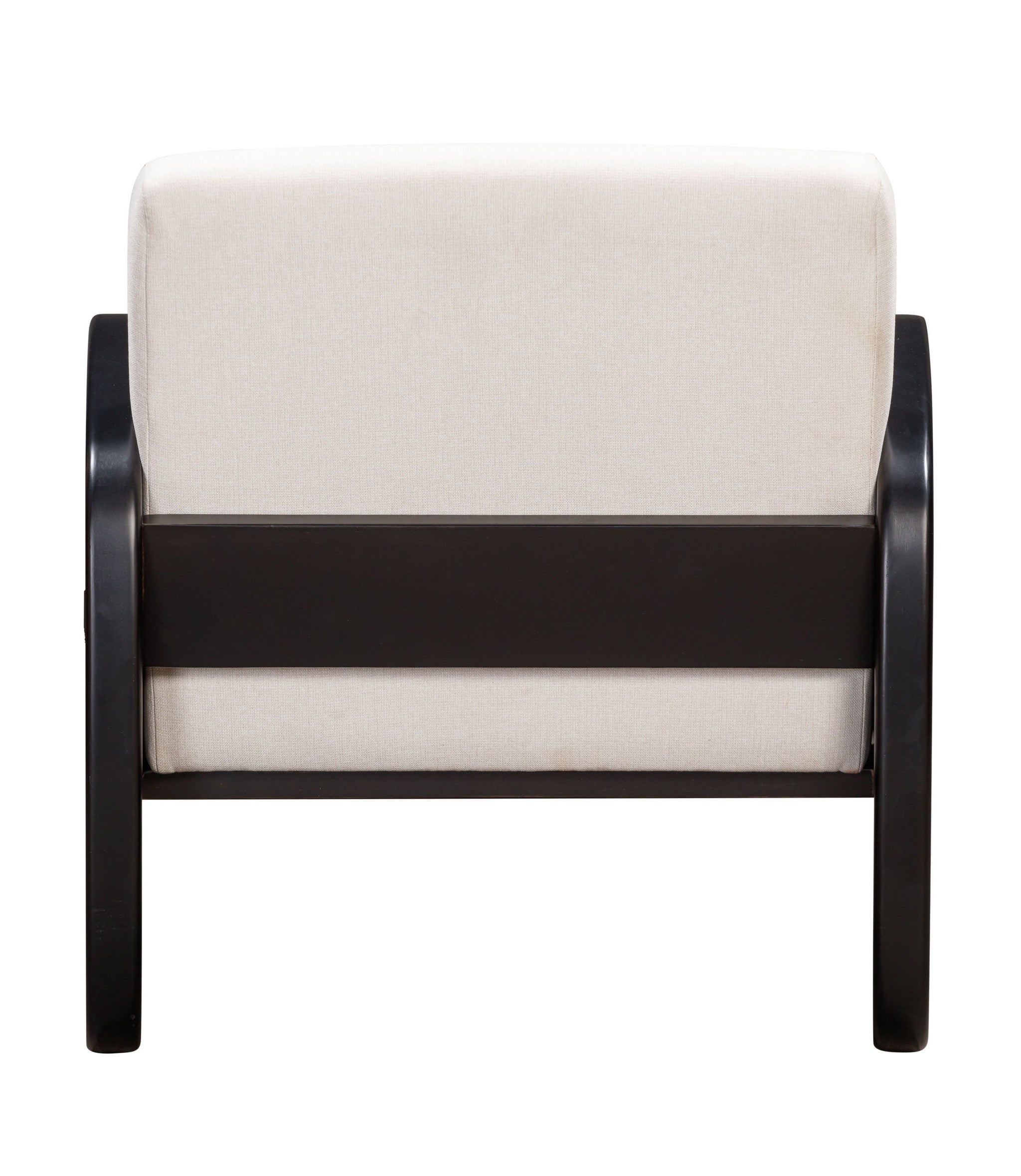 29" White And Black Linen Arm Chair-3