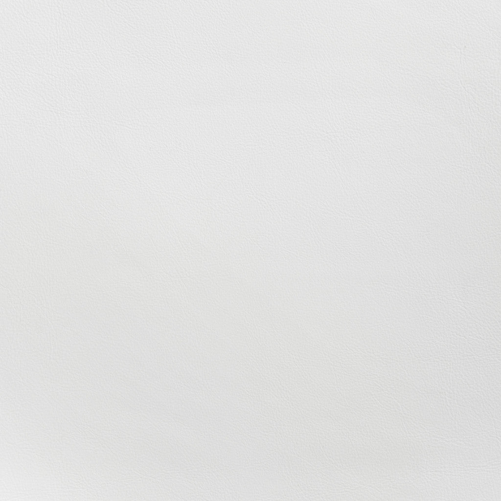 Set of Two 30" White And Gold Faux Leather And Steel Low Back Bar Height Bar Chairs-8